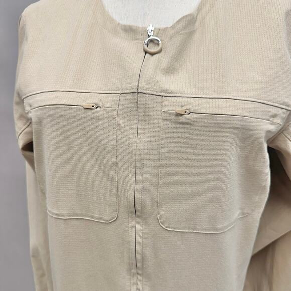 Lululemon Ventlight Zippered Utility Long Sleeve Jumpsuit in Trench-Tan Size 6 - Picture 8 of 12